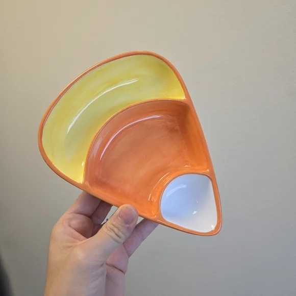 Candycorn Ceramic Halloween Dish Decor - Picture 1 of 2